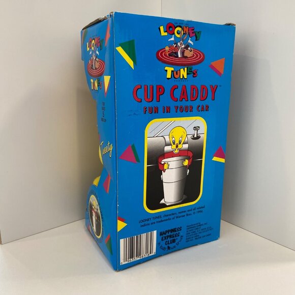 Vintage New Looney Tunes Tweety Cup Caddy 1994 Fun In Your Car Holder Ages 5+ Ha - Picture 3 of 11